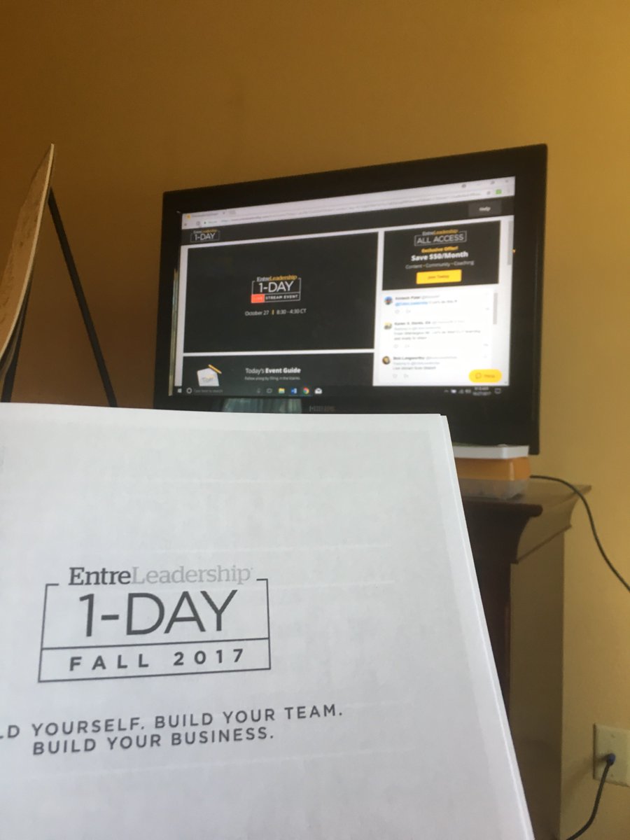 AlmarCraig's tweet photo. In a @HomewoodSuites in #PortlandME doing the @AlmarBuilding #ownersweekend and watching the @EntreLeadership #live #DaveRamsey https://t.co/QJEsTNirin