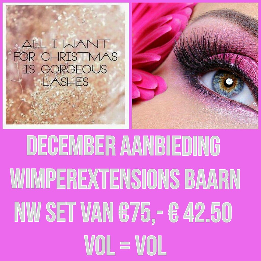 WimpersBaarn's tweet photo. #AANBIEDING #DECEMBER 
 #WIMPEREXTENSIONS NIEUWE SET 42.50 VOL=VOL #WIMPERS #LASHES https://t.co/rLGUPeIuvf https://t.co/n7N3IMyOg5
