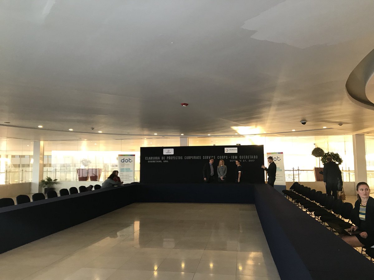 pdeleonbe's tweet photo. All set for the official closing ceremony of #CSCMex8 @PeaceCorps @UP_SRJ @SEDESOQueretaro @QroMunicipio  @Mujeres_IQM @citizenIBM #IBMCSC10 https://t.co/GFgVBJZAWJ