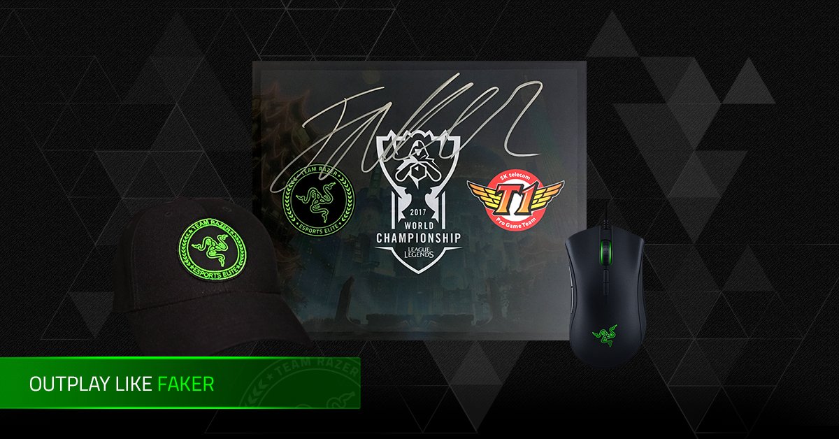#Worlds2017 Giveaway W5: Outplay Like SKT Faker: rzr.to/Worlds2017  
SKT Faker's player profile: rzr.to/outplaylikeFak…
#SKTWIN