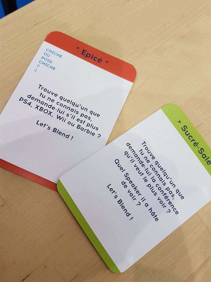 PeterLewit's tweet photo. Épicé ou sucré salé... que choisir? Les défis networking de la #BlendWedMix #BlendTour https://t.co/jgnVxQttlY