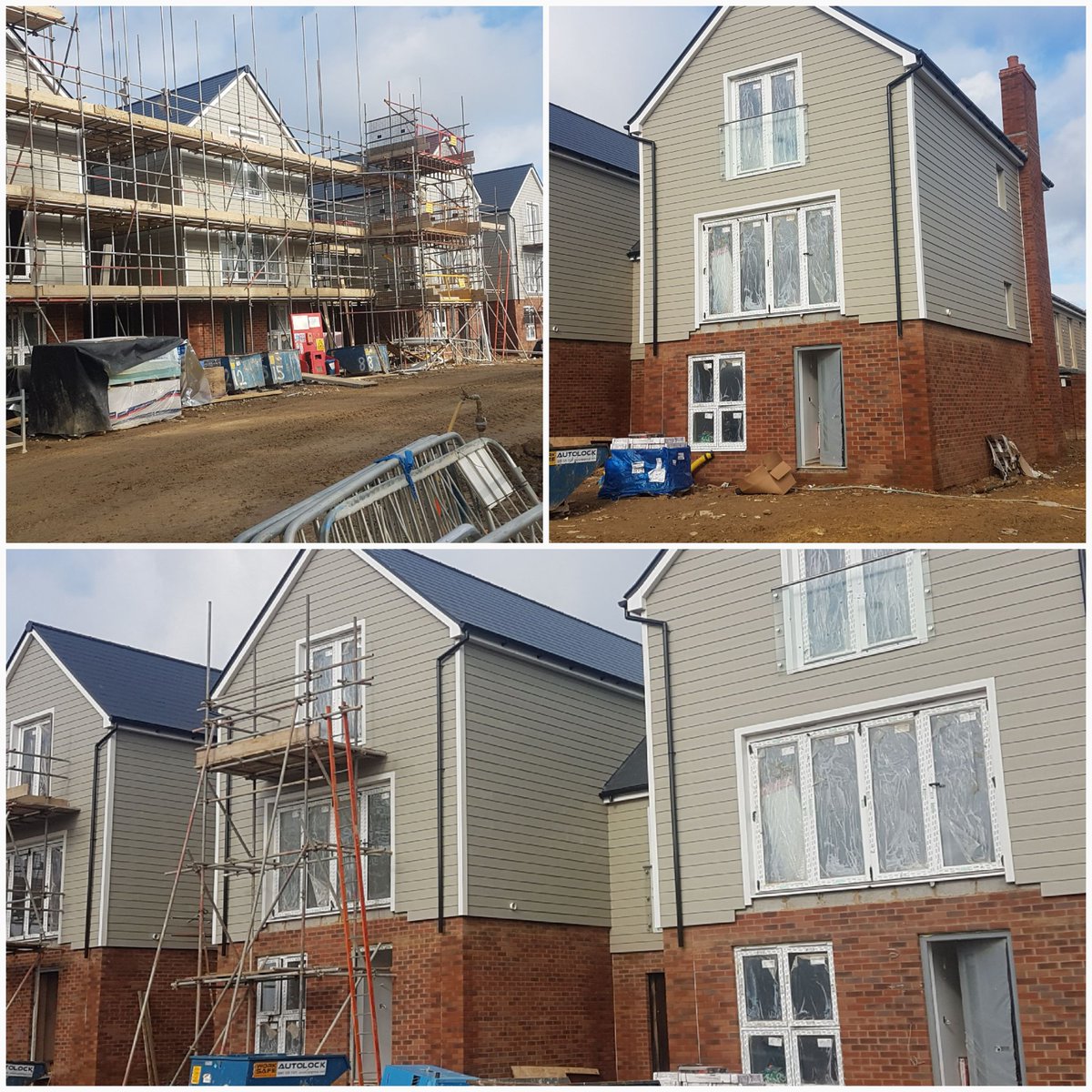Cladding to townhouses nearing completion at Tunbridge wells site#Dandara
