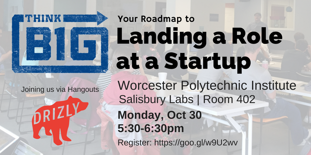MichaelGaiss's tweet photo. Excited to meet @WPI students: Your Roadmap for Joining a Startup (5:30pm, Mon, 10/30, Salisbury Labs 402) https://t.co/onrfi27C8k @CDCatWPI https://t.co/GlUdW6nN9z