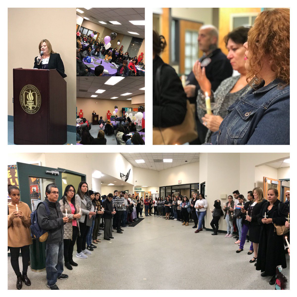 HudsonCCC's tweet photo. HCCC OSA & @WomenRisingInc, held a #CandlelightVigil for those affected by/victims of domestic violence. @HudCoTweet #hcccfall2017 https://t.co/twoYzORvCX