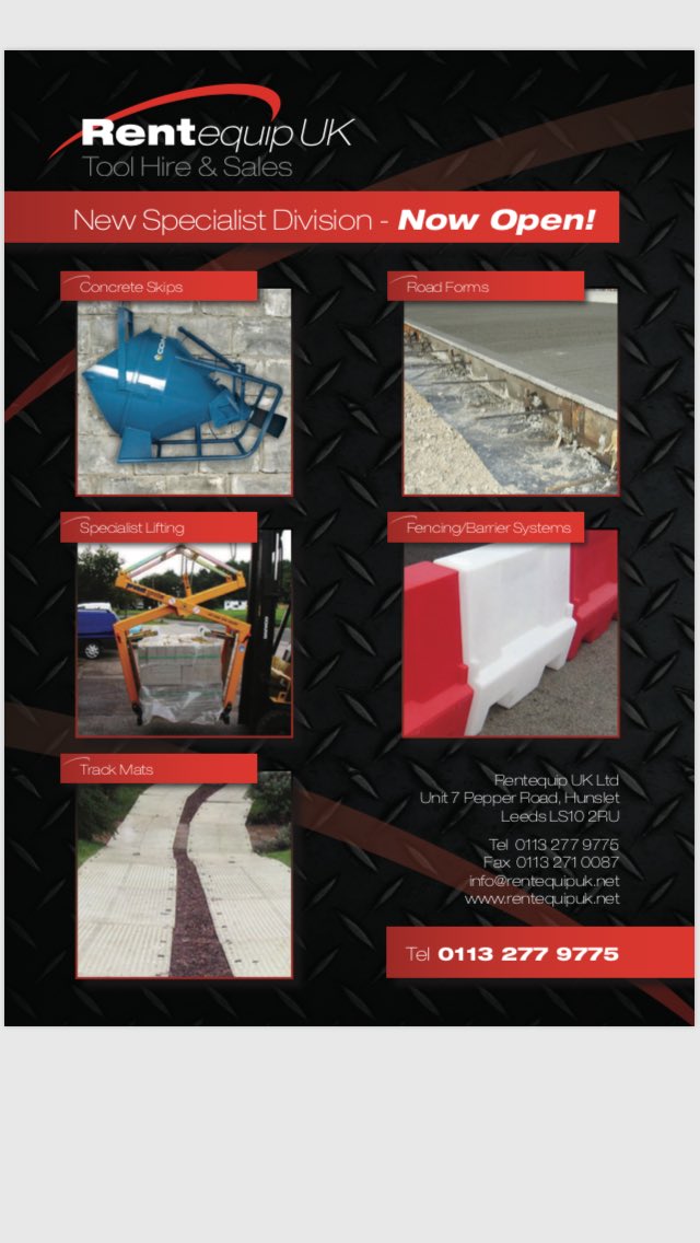 RentequipL's tweet photo. Do you hire equipment ? Here is just a few of the items we hire out #Groundworks #toolhire #rentequip #youringwebring  #leedshirecompany https://t.co/wvXb3KrF9c