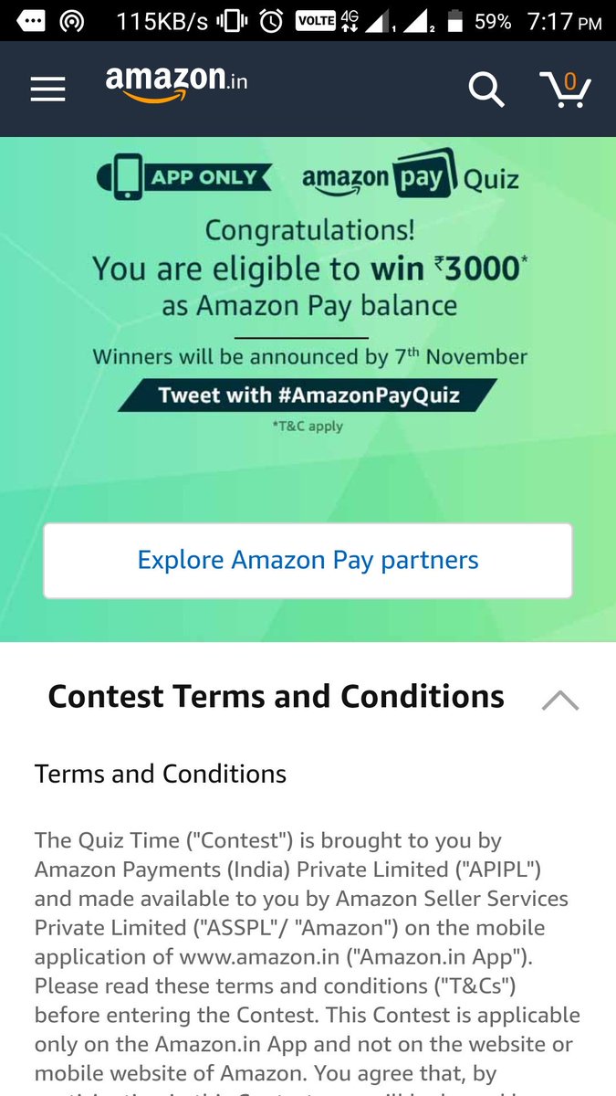 Subhaji1111's tweet image. #AmazonAppQuiz