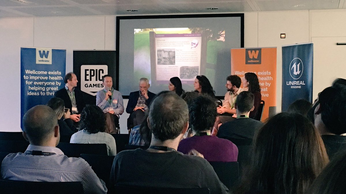 DigSchoolhouse's tweet photo. @DevBeyond17 panel is in full swing! Learning how space, medicine and seed genetics seamlessly blend with finalist games. #devbeyond https://t.co/5j2nfcM1vE