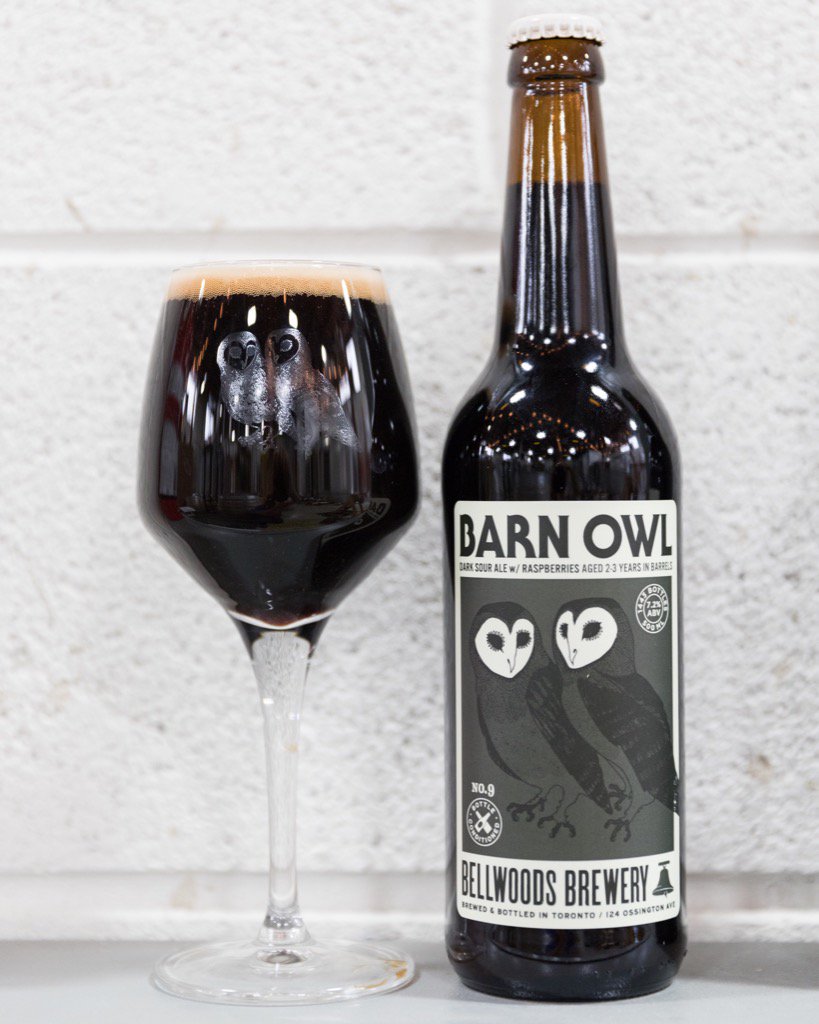 Also being released on Saturday: Barn Owl #9 (barrel aged sour stout w/ raspberries, 7.2%/$14/limit 4)