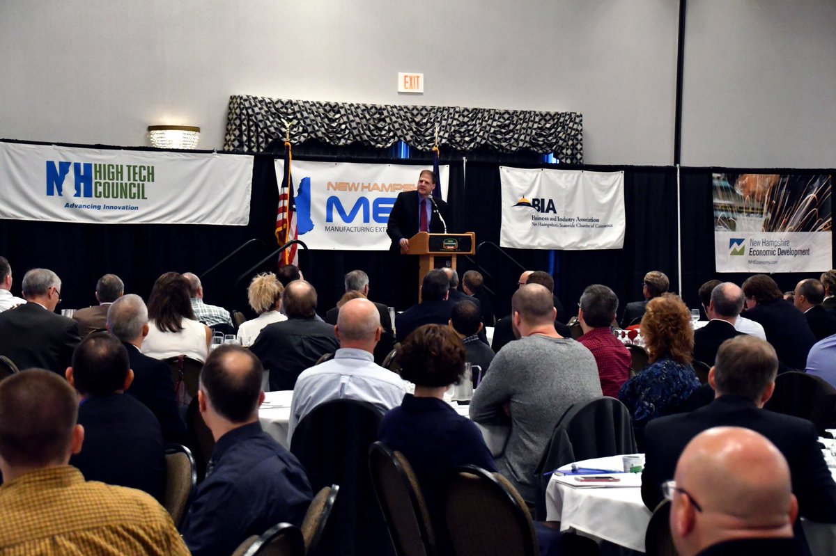 GovChrisSununu's tweet photo. Great kicking off today at the Governor's Manufacturing Summit talking pro-jobs, pro-growth reforms and why @NHEconomy is booming. https://t.co/tR8Tvd7w5n