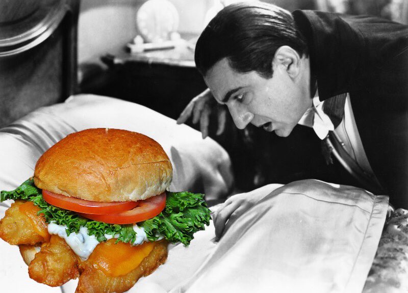 Vampire Fact #258: they go gaga for our Fish Sandwich Deluxe! 🐟