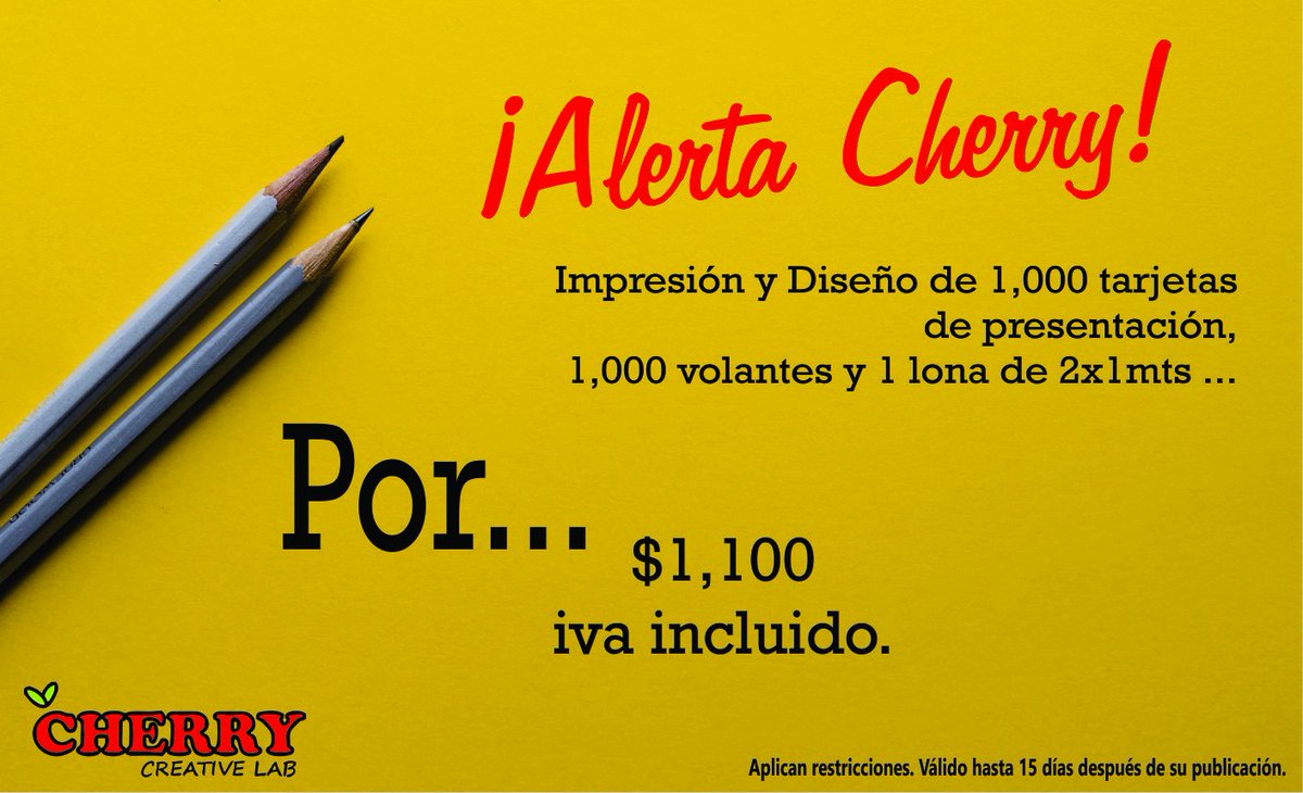 CreLabCherry's tweet image. Viernes de Promoción Cherry!!!
#ConoceCherry