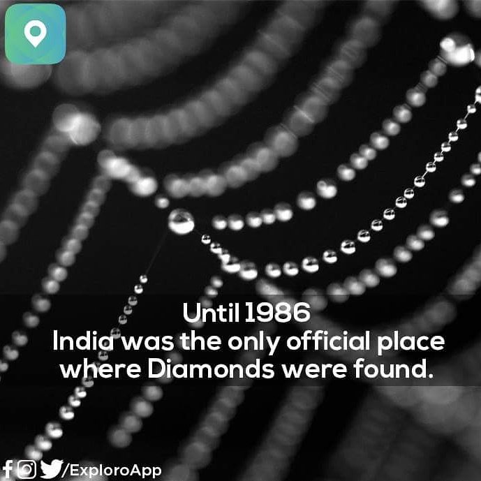 ExploroApp's tweet image. Since Diamonds are a girl&apos;s best friend, Indian girls have truly been very lucky! 

#ExploroFacts
