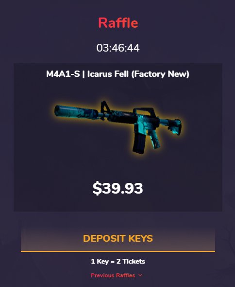 fiestagg's tweet photo. 🔑 raffle ending in 4 hours! 🔑

M4A1-S | Icarus Fell (Factory New)

🔑fiesta.gg

🔑 RT + Follow for a chance of winning 2 keys!

⚠️ 4 hours. ⚠️ https://t.co/r3NhSJjAOU