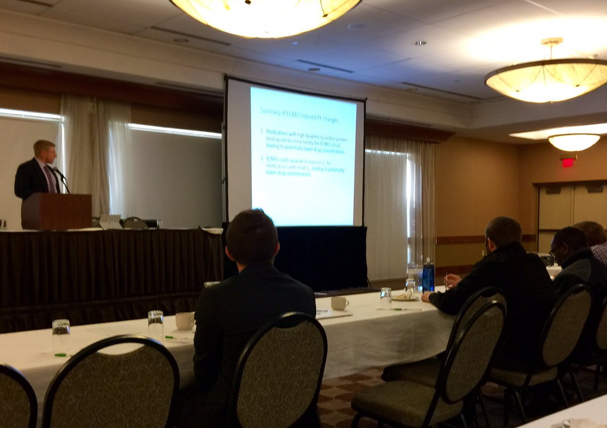 How does #ecmo impact commonly used medications? <a href="/UpstateNews/">Upstate Medical University</a> 's Dr. Rob Seabury let's us know <a href="/NYSACCP/">New York State ACCP</a> 's Annual Meeting #nysaccp2017