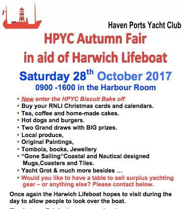 rnliwoodbridge's tweet photo. Come &amp; see us tomorrow at Levington Marina for HPYC Autumn Fair &amp; see @HarwichRNLI lifeboat! #fundraising #rnli @RNLI https://t.co/tRDJ0UkYui