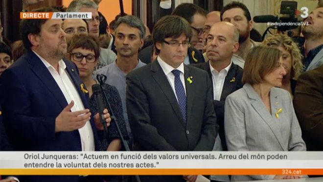 JuntsPelSi's tweet photo. .@junqueras: "Som un sol poble, un poble que vol ser inclusiu, integrador i en el qual es garanteixi la igualtat de drets" https://t.co/w4n0ak3m5a