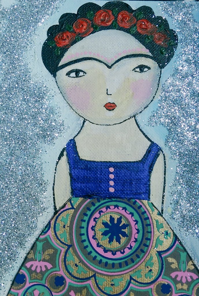 darling_deborah's tweet photo. I will be taking a couple of hand painted fridas to @FLEatmarket on Sunday #fridakahlo #frida https://t.co/BImf3oos8T