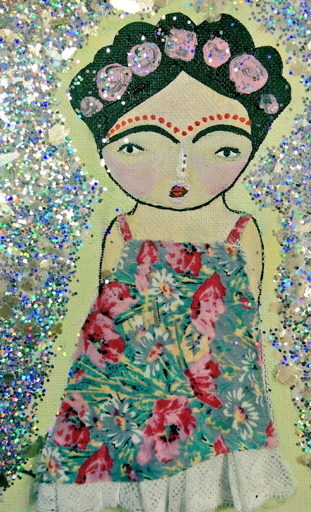 I will be taking a couple of hand painted fridas to <a href="/FLEatmarket/">FLEat</a> on Sunday #fridakahlo #frida