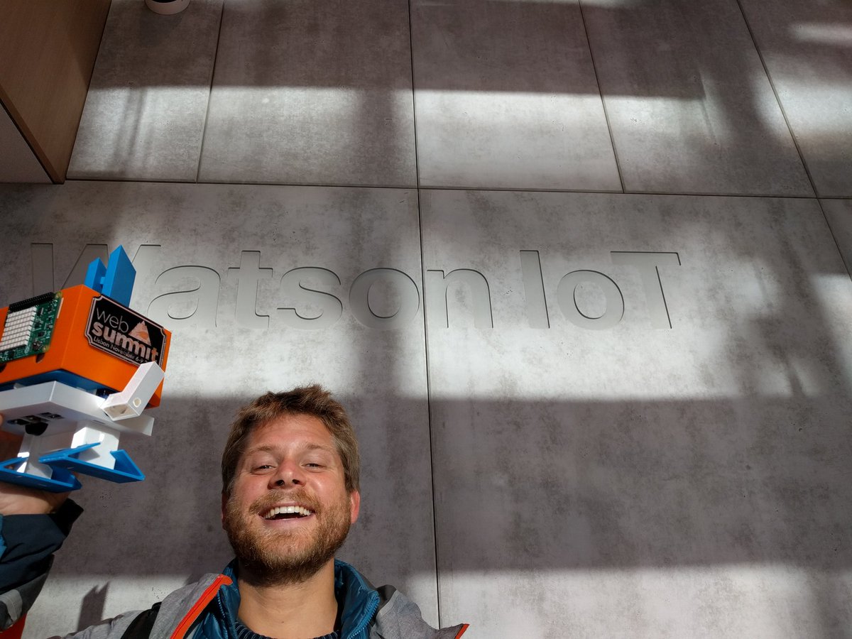 LTausel's tweet photo. Me and my digital twin #TJBot are going to #websummit2017 !! 
Yahoo!!! https://t.co/xdT1mm0JGV
