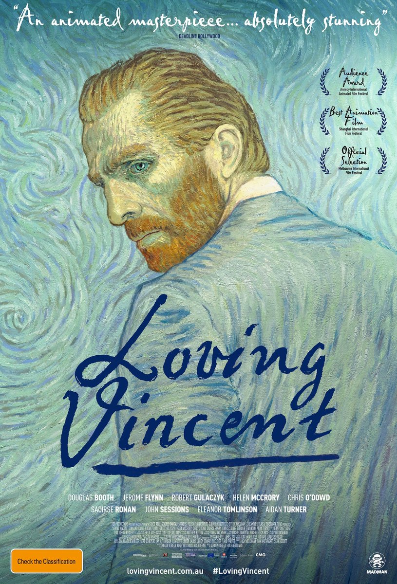 Viernes de lluvia, ideal para ir al cine...Cinco razones para ver "Loving Vincent" arteemmasanguinetti.com/2017/10/27/cin…