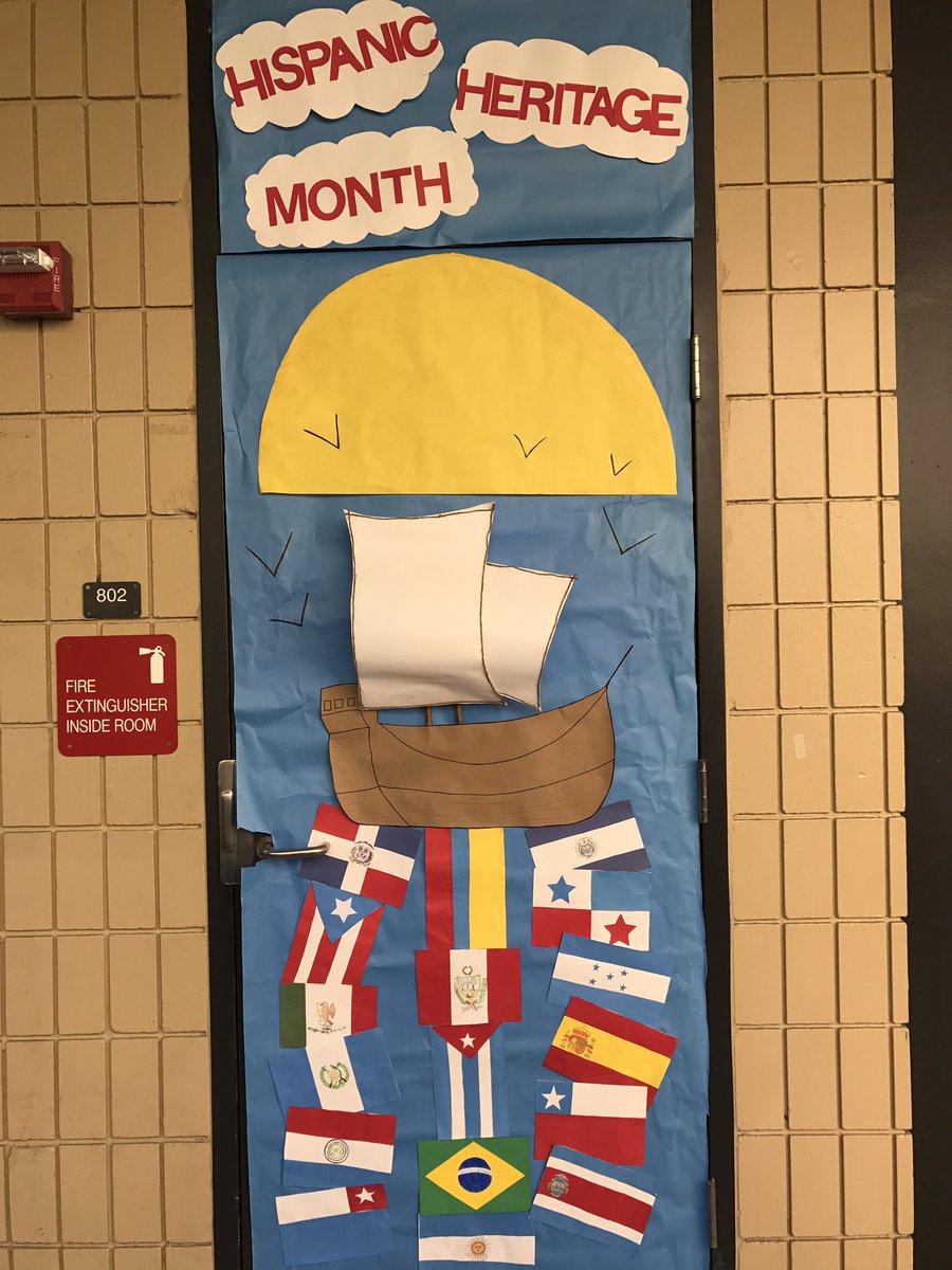 cole13179's tweet photo. Hispanic heritage door decorating @webbmiddle #gowebb #spiderspirit https://t.co/AOQ2U2nx8Z