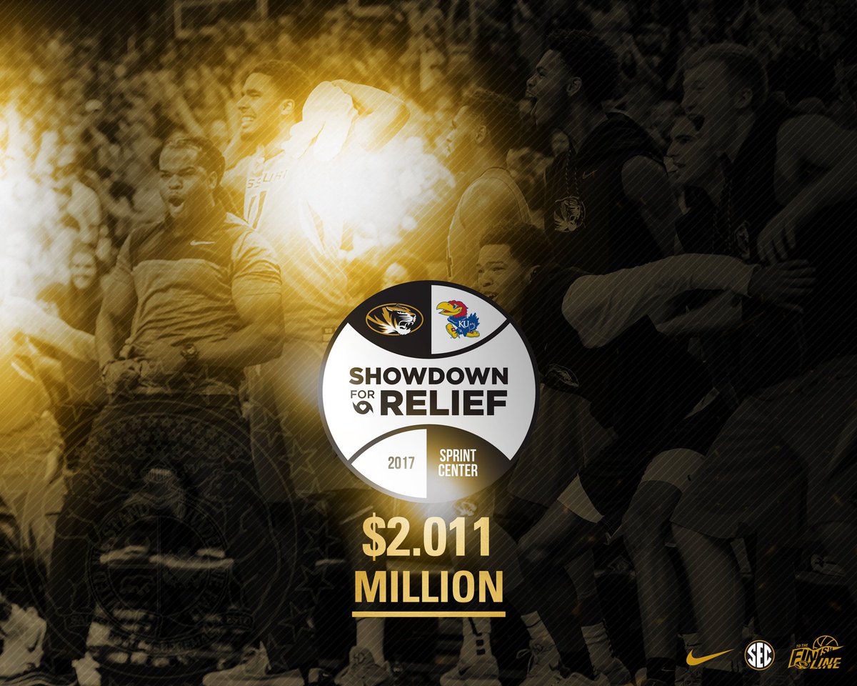MizzouHoops's tweet photo. $2.011 MILLION 

Thank you! 

#ShowdownForRelief 🐯🏀 https://t.co/89ogoFKG0y