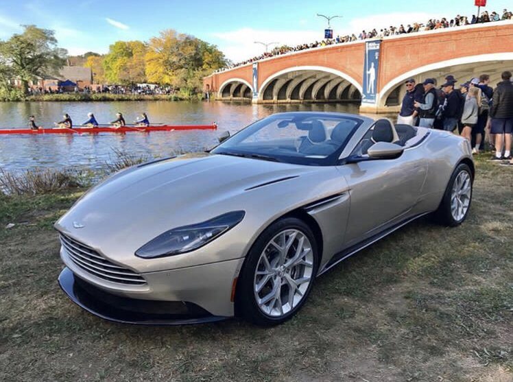 TheMensDesk's tweet photo. Volante by the river. The new #DB11Volante lines up in front of the Eliot Bridge in Boston #HOCR53 #AstonMartin shot by #hocr1965 https://t.co/Y28Gpn13Mu