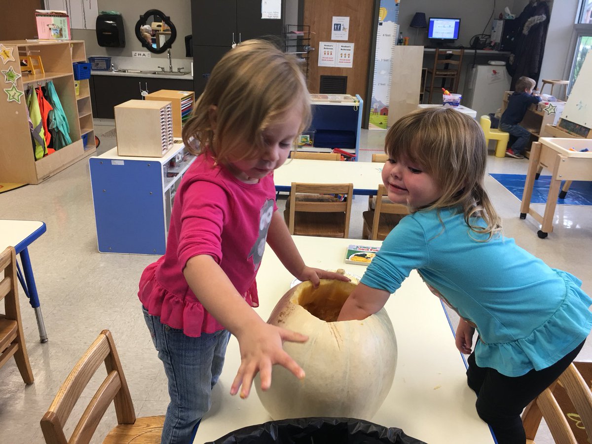 When the boys are grossed out by the inside of a pumpkin.......the girls take over! #pumpkindiscovery