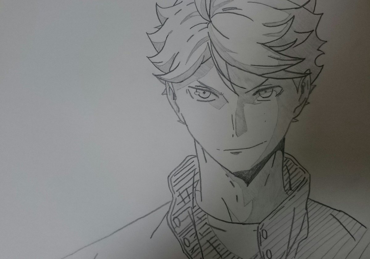 いきりチキン ってことで ハイキューの及川 徹さんを描いてみた 雑だよ ハイキュー 及川 徹 名前間違ってたら教えてください