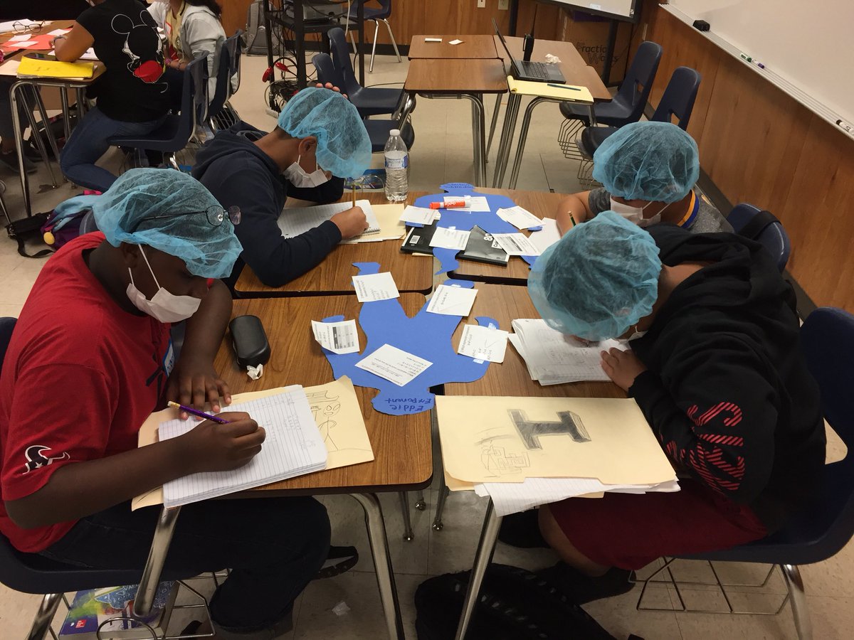 KI 6th graders in the order of operations room saving their patients from exponent and prime factorization missteps! #P2P