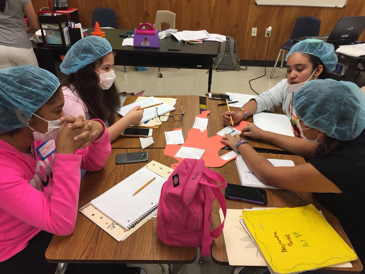 WeldonBonner's tweet photo. KI 6th graders in the order of operations room saving their patients from exponent and prime factorization missteps! #P2P https://t.co/cWrF9ZntiY