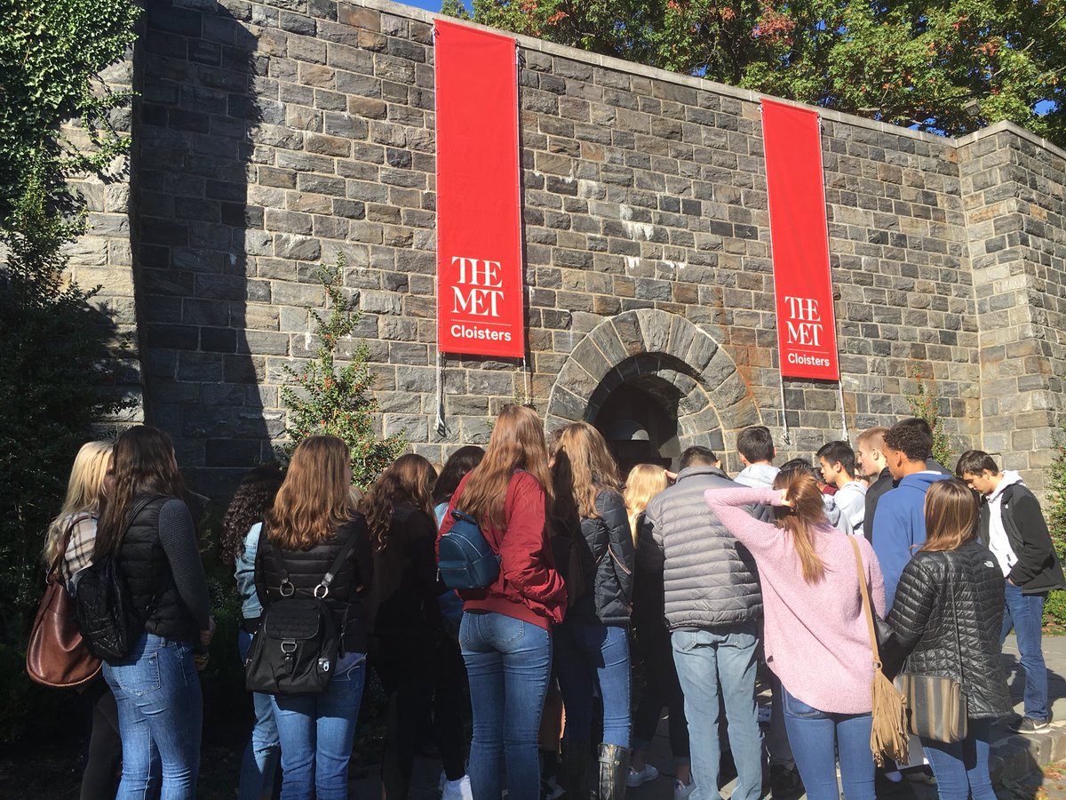 ProfZoino's tweet photo. Cresskill World Language AP classes visit the Cloisters #westudyworldlanguages https://t.co/eEAjLWpMDf
