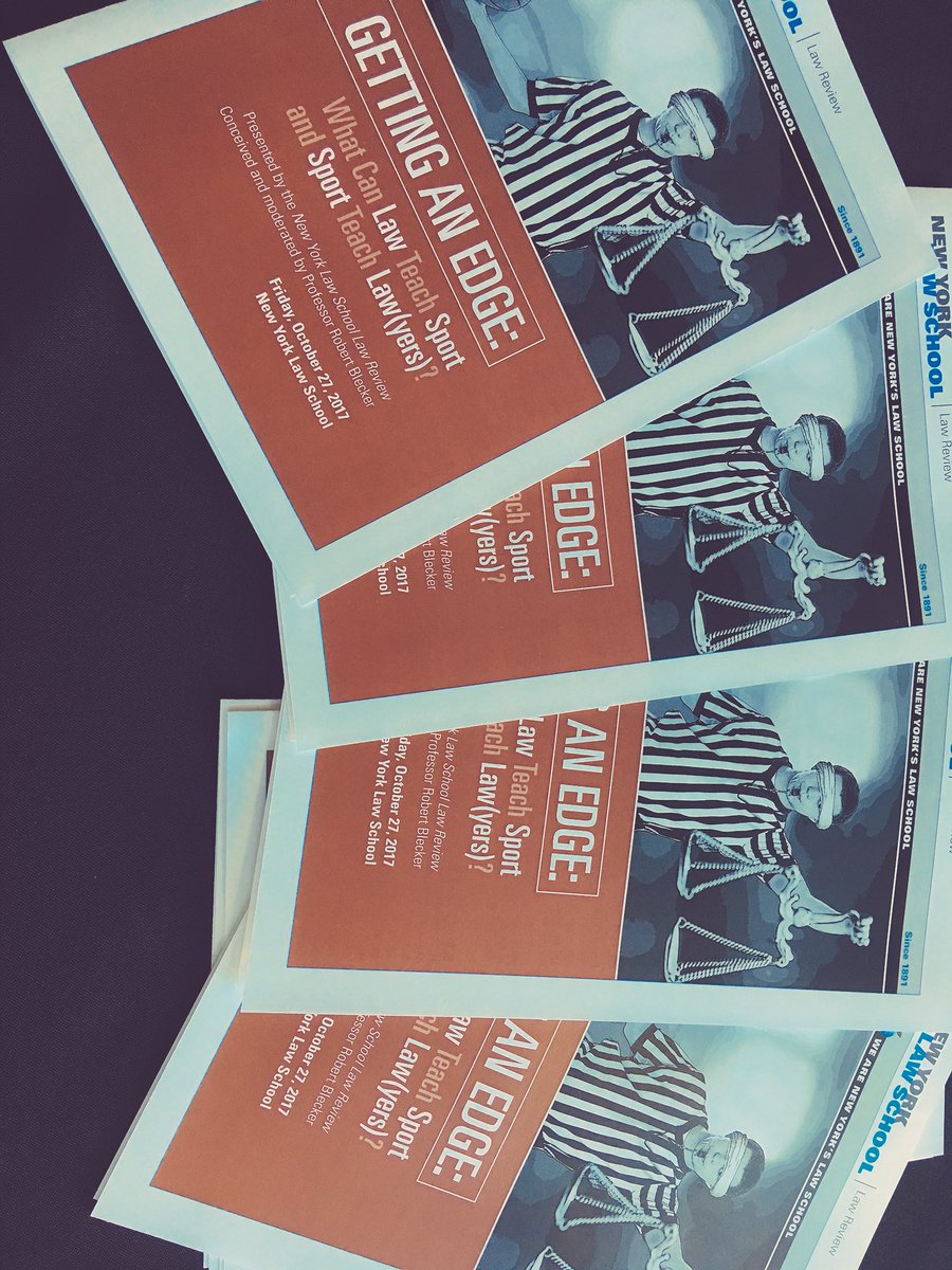 NYLawSchool's tweet image. We’re kicking off our #GettingAnEdge symposium, a full day of conversations about cheating, scandal, law, and sport.