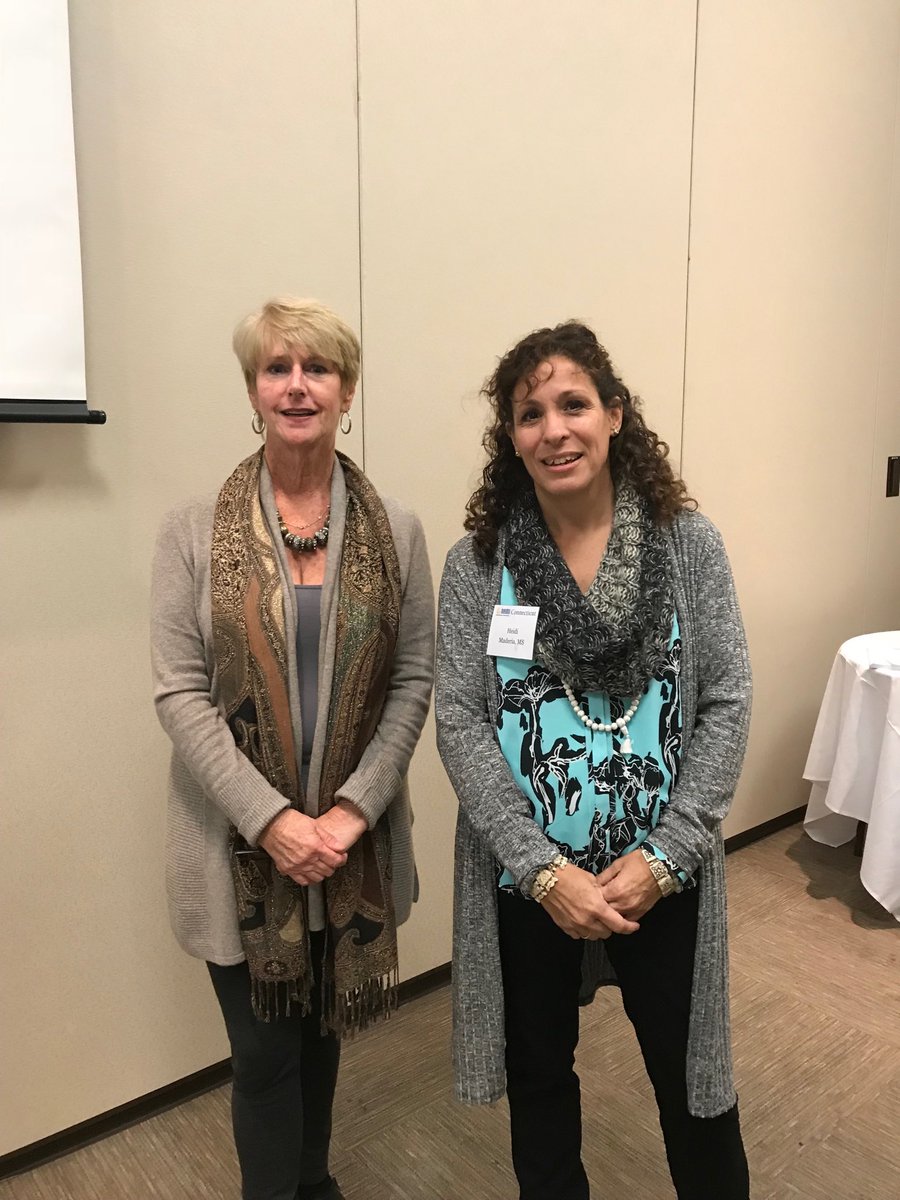 NAMIConnecticut's tweet photo. Heidi Maderia, Exec. Dir. & Anne Giordanno, Training Coordinator @ CT Ass’n for Infant Mental Health w/ “Infant Mental Health”. #NAMICT https://t.co/51Vbk0tt4l