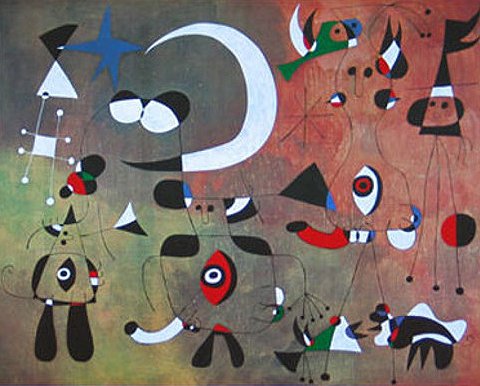 Aujourd'hui la Catalogne a voté son indépendance 
Joan Miró : "People in the Night" #miro#catalogne#espagne