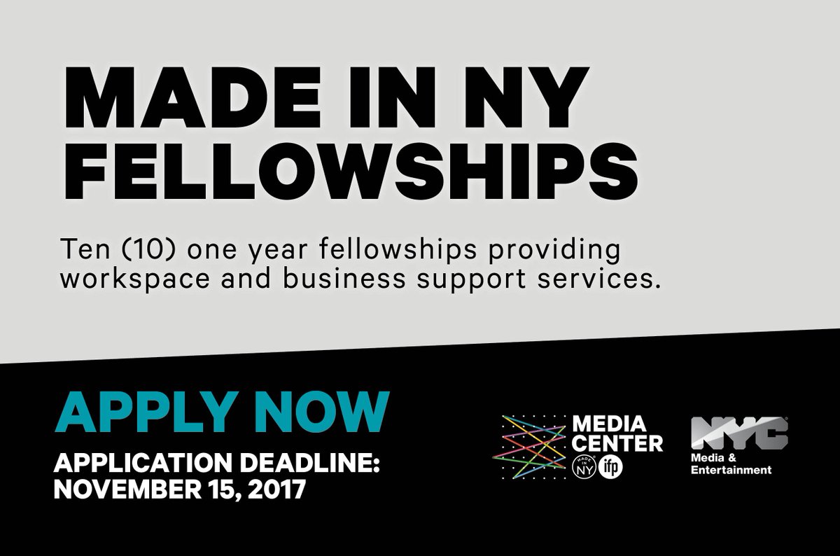 NYMediaCenter's tweet photo. Excited for another year of @MadeinNY fellowships! For more info and how to apply 👉https://t.co/aiavuKS7Jk https://t.co/rziJKR3EvN