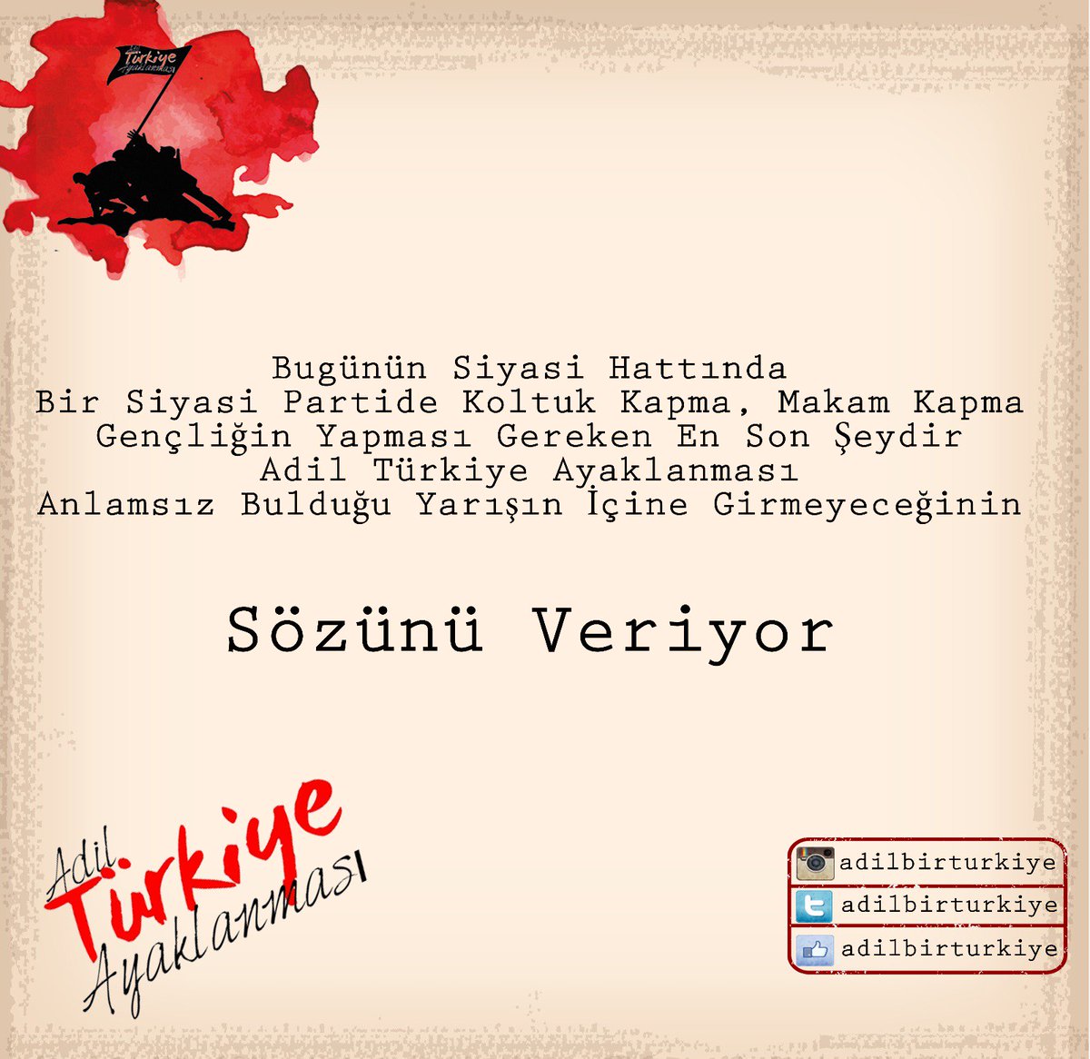 adilbirturkiye's tweet photo. Adil Türkiye Ayaklanması Anlamsız Bulduğu Yarışın İçine Girmeyeceğinin Sözünü Veriyor https://t.co/fQU8g2qorp