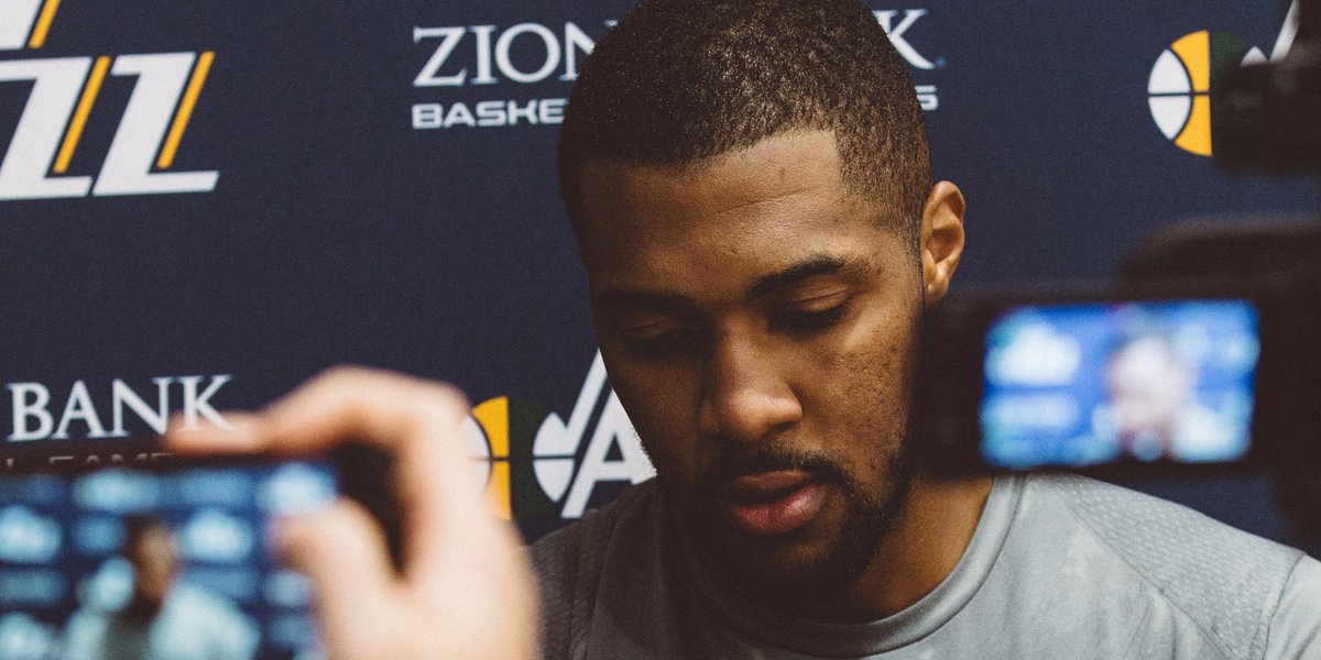 Derrick Favors Practice Interview - 10.27.17  🎥: on.nba.com/2ljXaK6  #LALatUTA https://t.co/PiTvbOeh63