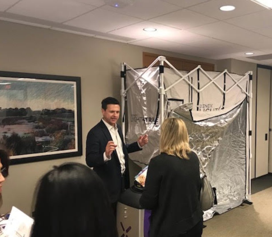 XenexDisinfect's tweet photo. We spent the morning zapping germs with our portable LightStrike Disinfection Pod at this @APIC Chicago event! https://t.co/7qq9v2NuD3