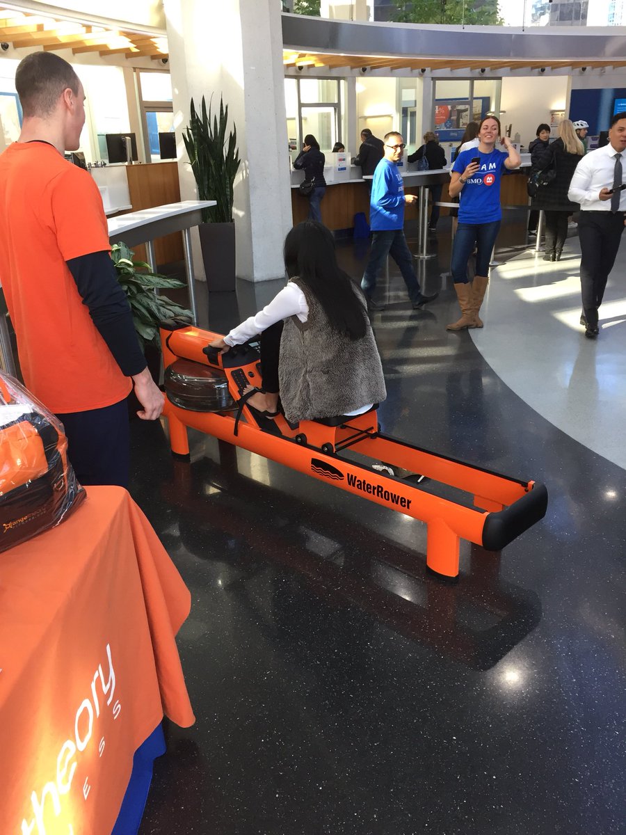 There’s a car and rowing machine in the branch! BMO Vancouver Main Branch is celebrating Small Biz with our Small Business Trade Show!