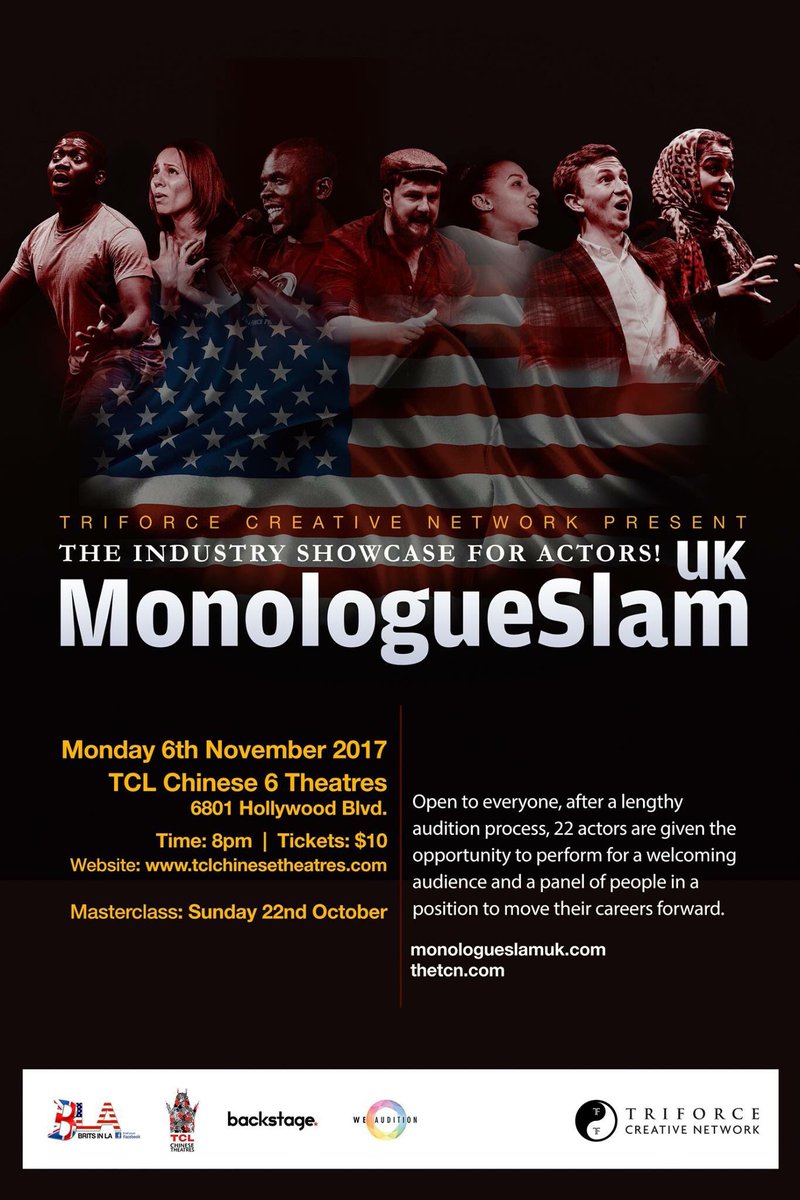 So <a href="/MonologueSlamUK/">MonologueSlamUK</a> - Los Angeles - Nov 6th! My peeps please help spread the word.... !!! Book tickets now via: bit.ly/TCLMonologuesS… RT
