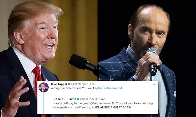 Trump messages happy birthday to the wrong Lee Greenwood  