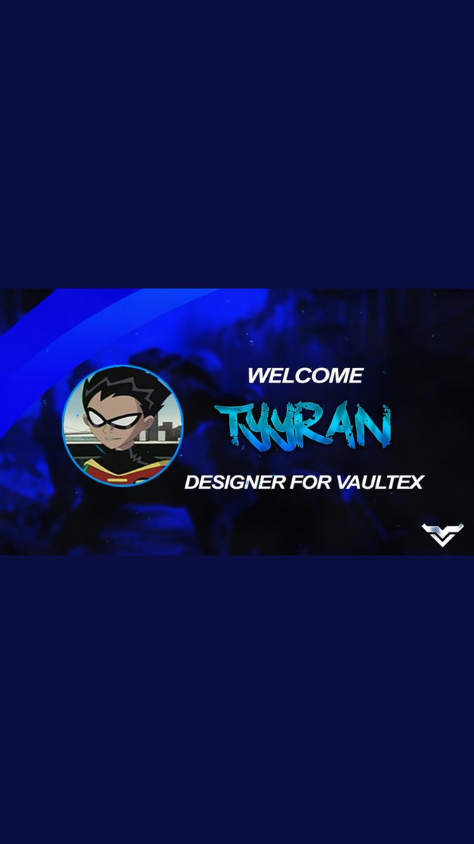 _VaulteX's tweet photo. You hit the goal we set earlier so here it is! Welcome @Tyyrxn as our new GFX Designer! https://t.co/AVdjEmQIGK