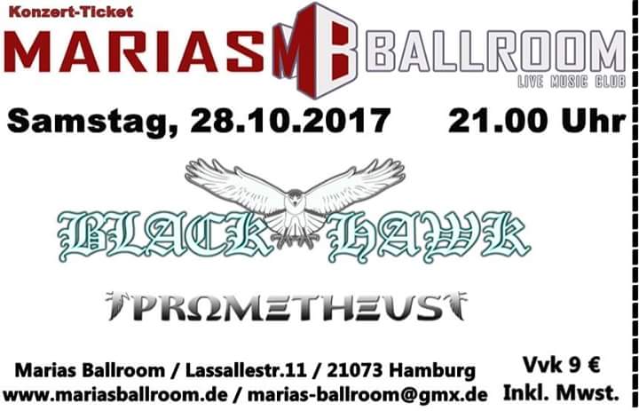 PrometheusSpain's tweet photo. Mañana PROMETHEUS de nuevo actuará en Hamburgo (Alemania)!!! Junto a nuestros hermanos teutones BLACK HAWK!!! Heavy Metal Nite!!! \m/ https://t.co/LOblixSSma