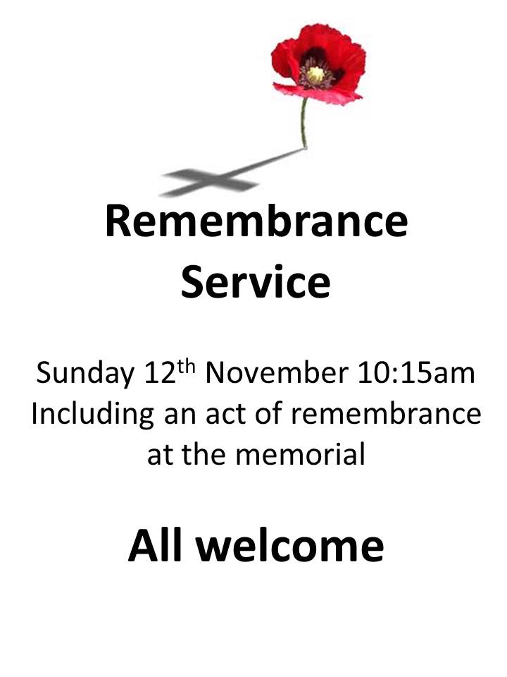 Remembrance service at Aylestone St Andrew's. All welcome. #remembrance #lestweforget #church #service