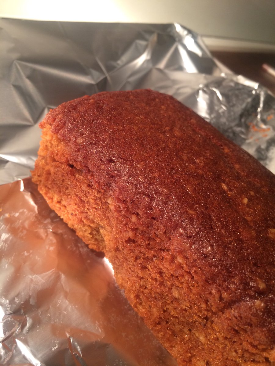 Tess_invests's tweet photo. Parkin cake well received at work today. Competing with tin of quality streets but performed admirably #GBBO #forgottenbakesweek https://t.co/fHilgAylWA