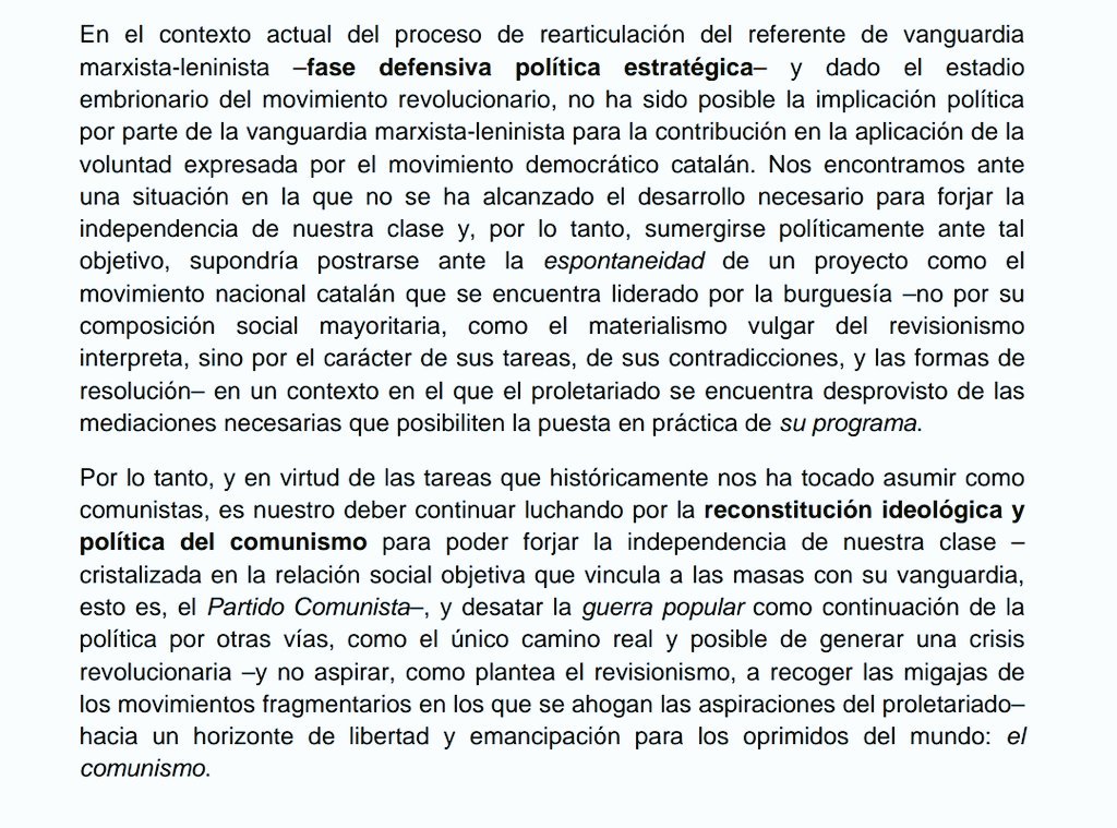 Bildung1941's tweet photo. "A propósito del 1-O y los acontecimientos acaecidos en Catalunya", VdO.

¿Cuál es la tarea de los comunistas de cara a Catalunya? https://t.co/i9oN79FnKA