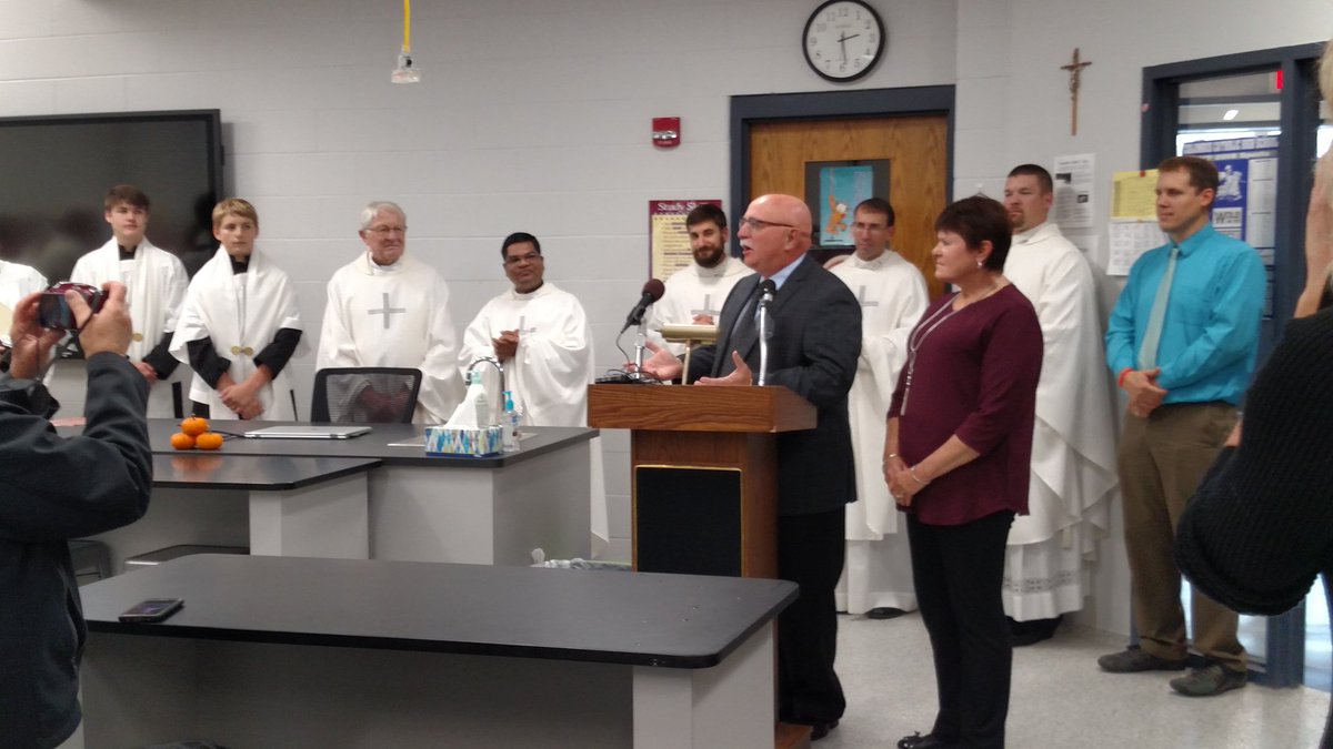 Ken and Joellen Heiman addressed the students, community and clergy about the significance of this project. It takes a village.