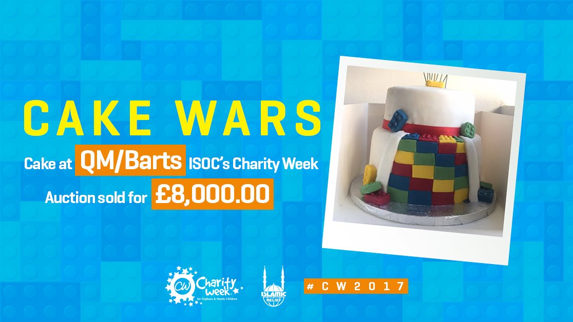 IslamicReliefUK's tweet photo. Incredible effort today by @QMBartsCW raising £8k from a cake🎂 which will help save &amp; change lives around the world Alhamdulillah.

#CW2017 https://t.co/GAwuOxs16E
