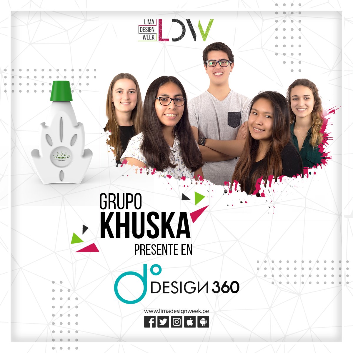 limadesignweek's tweet photo. Estudiantes del primer año de #UTEC, participarán del #Design360 de #LDW17, presentando su proyecto Khuska, un detergente orgánico. https://t.co/RLL4zNFAEf
